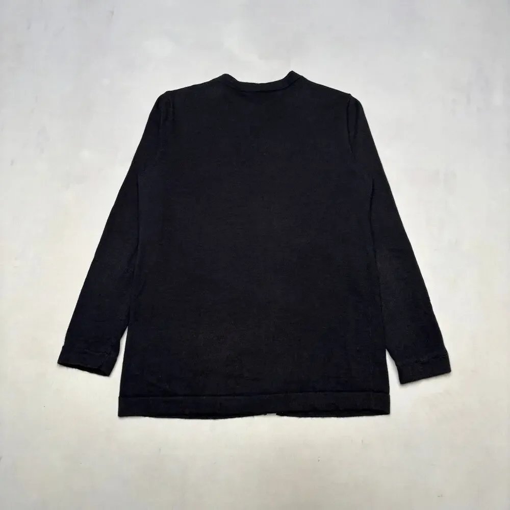 Chanel Uniform Wool Blend Cardigan Women's Medium CC Button Quiet Luxury